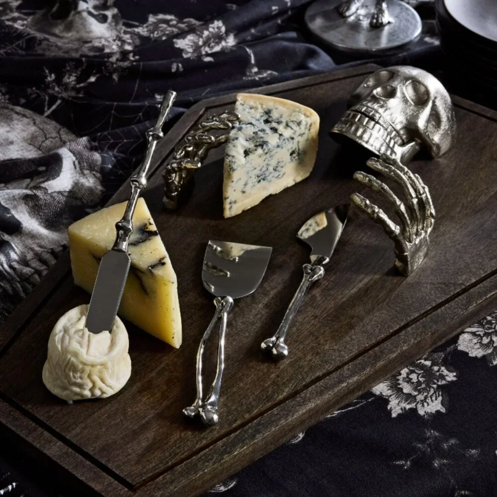 Pottery Barn Skeleton Cheese Knives - Set of 3